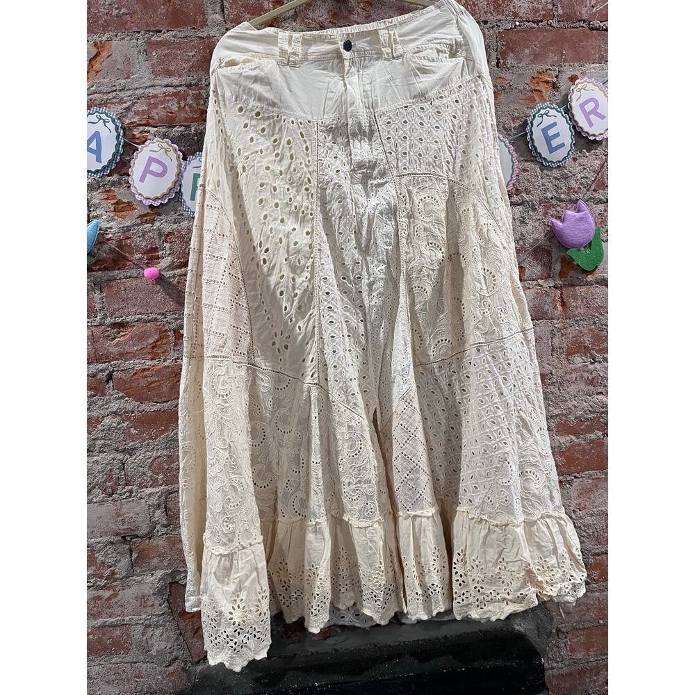 Oli & Hali Boho Lace Maxi Skirt